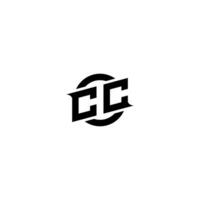 cc premio esport logo design iniziali vettore