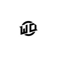 wd premio esport logo design iniziali vettore