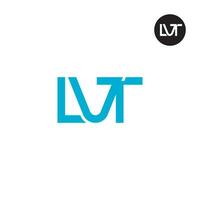 lettera lvt monogramma logo design vettore