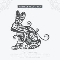 vettore di mandala animale. decorativo d'epoca. illustrazione vettoriale.