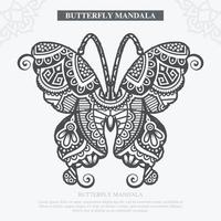 vettore di mandala farfalla. decorativo d'epoca. illustrazione vettoriale.