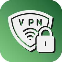 vpn vettore glifo pendenza sfondo icona per personale e commerciale uso.