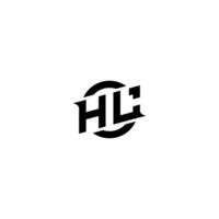 hl premio esport logo design iniziali vettore