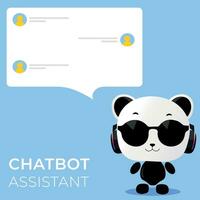 robot sagomato chatbot assistente con artificiale intelligenza. carino robot vettore illustrazione