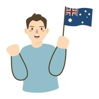 buona giornata australiana con bandiera vettore