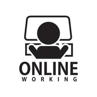 casa online lavoro icona logo vettoriale