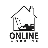 casa online lavoro icona logo vettoriale