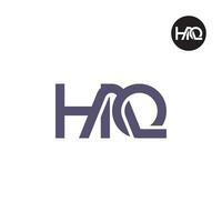 lettera haq monogramma logo design vettore