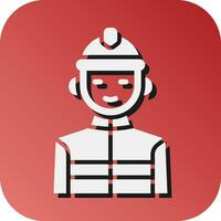 pompiere vettore glifo pendenza sfondo icona per personale e commerciale uso.