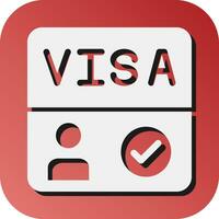 Visa vettore glifo pendenza sfondo icona per personale e commerciale uso.