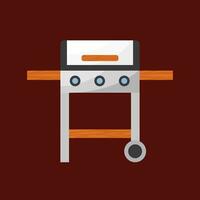 barbecue griglia piatto stile vettore clipart