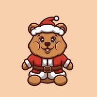 orsacchiotto orso Santa cartone animato vettore