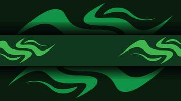 astratto verde e nero colori canale bandiera modello vettore