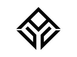 Ay logo design icona formato rettangolo vettore