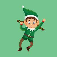 Natale elfo cartone animato carattere,natale elfo cartone animato personaggio vettore