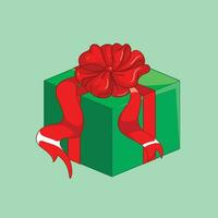 pgift scatola, rossa verde Natale regalo scatola vettore