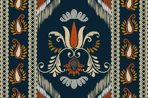 etnico ikat design azteco tribale africano arte. senza soluzione di continuità modello nel tribale, popolare ricamo, e messicano stile. geometrico ornamento. design per Stampa tessuto tappeto, sfondo, vestiario, avvolgere, tessuto vettore