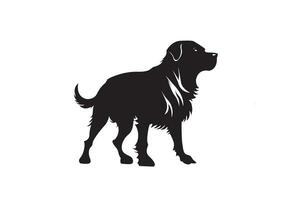 cane nero silhouette vettore gratuito