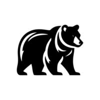 orso icona silhouette. selvaggio animali orso icona isolato su bianca sfondo. vettore illustrazione