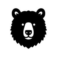 orso testa icona. selvaggio animali orso icona silhouette isolato su bianca sfondo. vettore illustrazione