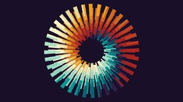 astratto spirale arcobaleno colore contorto il giro linea vortice sfondo. vettore