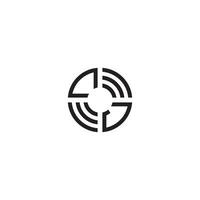 jc cerchio linea logo iniziale concetto con alto qualità logo design vettore