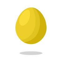 oro uovo piatto icona isolato su bianca sfondo. semplice oro uovo stile vettore