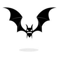 pipistrello silhouette logo. Halloween nero pipistrello icona. Halloween simbolo. vettore