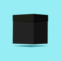 piazza nero scatola modello. nero scatola levitazione. vettore illustrazione