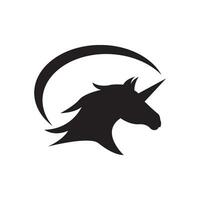 unicorno logo icona, vettore illustrazione design