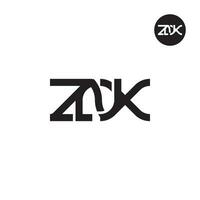 lettera znx monogramma logo design vettore