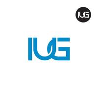 lettera iug monogramma logo design vettore