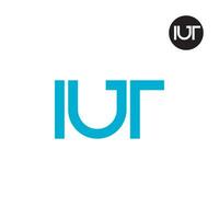 lettera iut monogramma logo design vettore