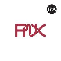 lettera pnx monogramma logo design vettore