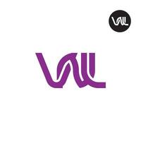 lettera vnl monogramma logo design vettore