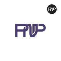 lettera pnp monogramma logo design vettore