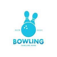 bowling logo modello con vettore illustrazione