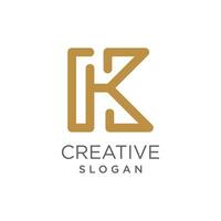 lettera K logo vettore con moderno concetto creativo e semplice idea