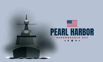 disegno di sfondo del giorno della memoria di Pearl Harbor. vettore