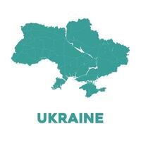 dettagliato Ucraina carta geografica design vettore