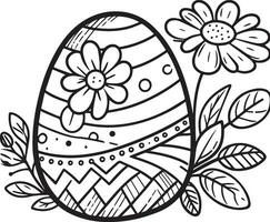 fiore frenesia coniglietto, uova colorazione avventure carino facile Pasqua colorazione pagine, disney Pasqua colorazione pagine, Pasqua colorazione fogli, stampabile Pasqua colorazione lenzuola vettore