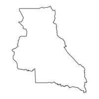 est regione carta geografica, amministrativo divisione di repubblica di camerun. vettore illustrazione.
