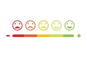 feedback emoticon smile design piatto set di icone. vettore