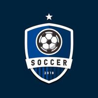 elementi di design del logo della lega di calcio di calcio per la squadra sportiva. vettore