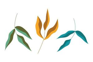 astratto stilizzato le foglie su rami. moderno vettore illustrazione