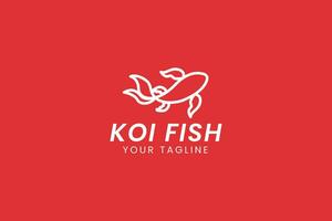 koi pesce logo vettore icona illustrazione