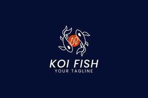 koi pesce logo vettore icona illustrazione