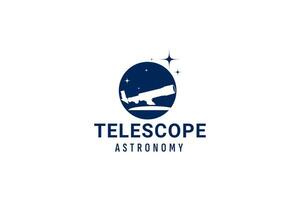 telescopio logo vettore icona illustrazione