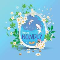 contento iraniano nuovo anno. nowruz. contento Nowruz giorno sfondo vettore