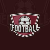 calcio calcio emblema logo vettore illustrazione modello icona grafico design. palla sport cartello o simbolo con distintivo scudo per club o squadra sport